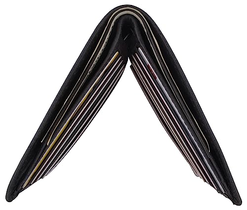 MARSHAL Personalized 100% Mens RFID Blocking Bifold Hipster Hunter Leather Euro Credit Card ID Wallet (Black)4