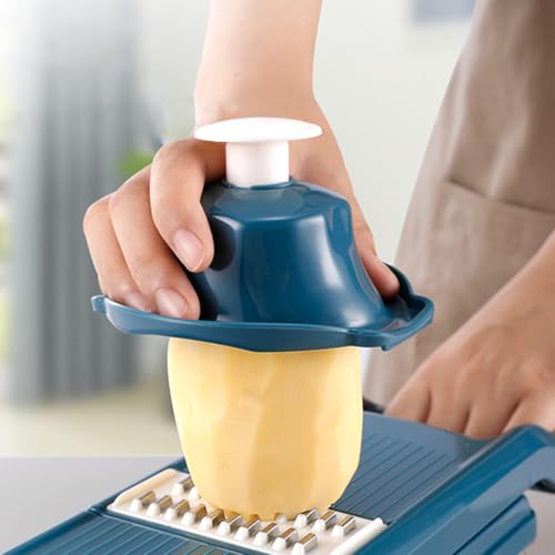 Cortadora y ralladora de cocina multifuncional azul miniatura 6