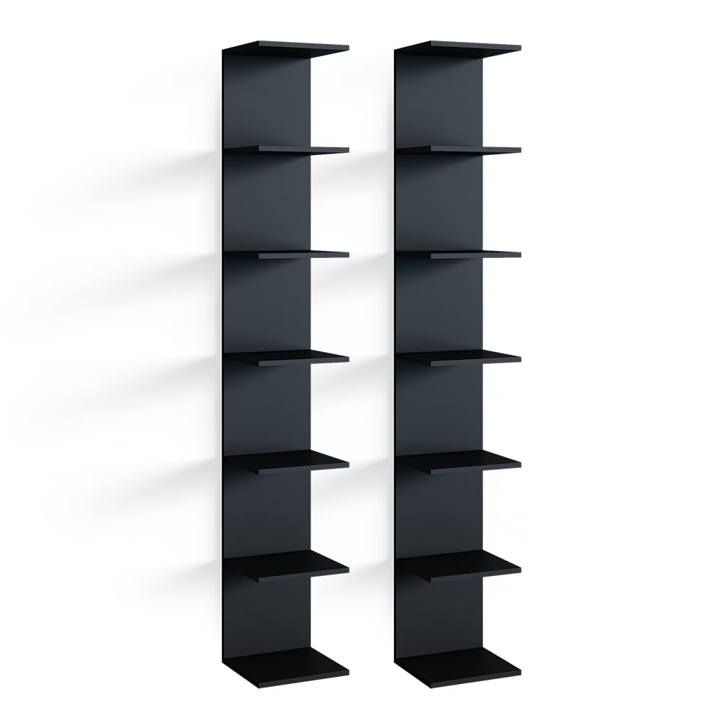 Vicco Wandregal Paolo, Schwarz, 28 x 190 cm