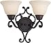 Maxim 12212FIOI Manor Frosted Ivory Glass Bowl Bath Vanity Wall Mount, 2-Light 120 Total Watts, 14" H x 16" W, Oil Rubbed Bronze
