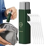 Eoixuqba Zahnseidenhalter,Automatische Portable Nachfüllbare Kompakte Aufbewahrung - Zahnseide Sticks Box - Für Unterwegs Camping Badezimmer Home Office Fitnessstudio Handtasche Urlaub Restaurant