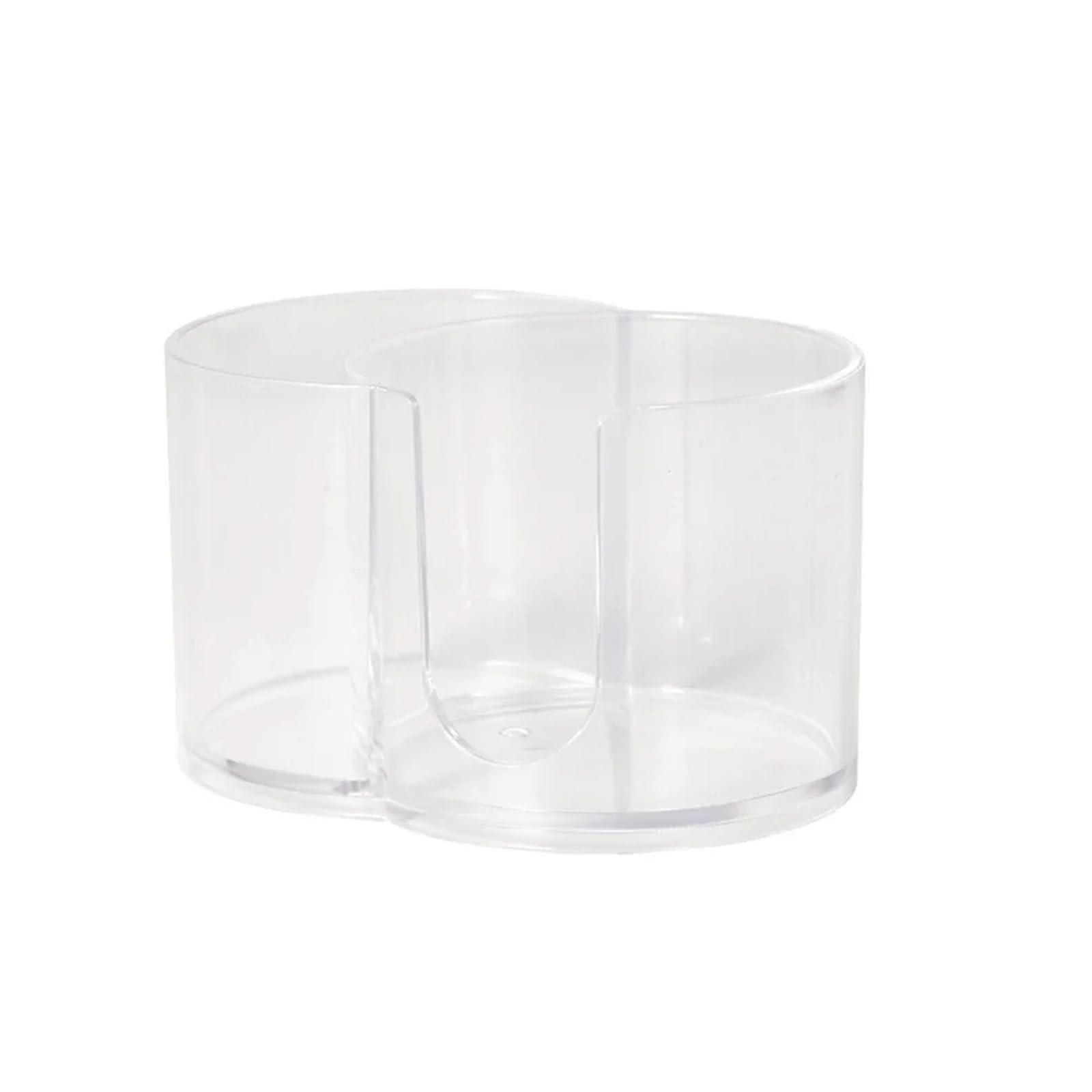 EVAWOIFN Cotton Swab Holder Plastic Storage Box Bathroom Jar Makeup Organizer Cotton Round Pad Holder Swab Qtip Dispenser(Clear)