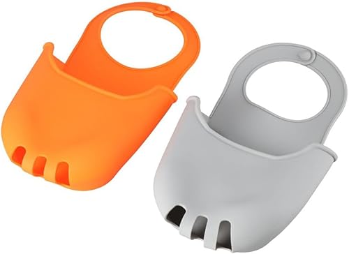 Miniatura 4 de Soporte de esponja colgante para fregadero, estante de almacenamiento de silicona para fregadero, organizador de bolsas de drenaje de esponja de