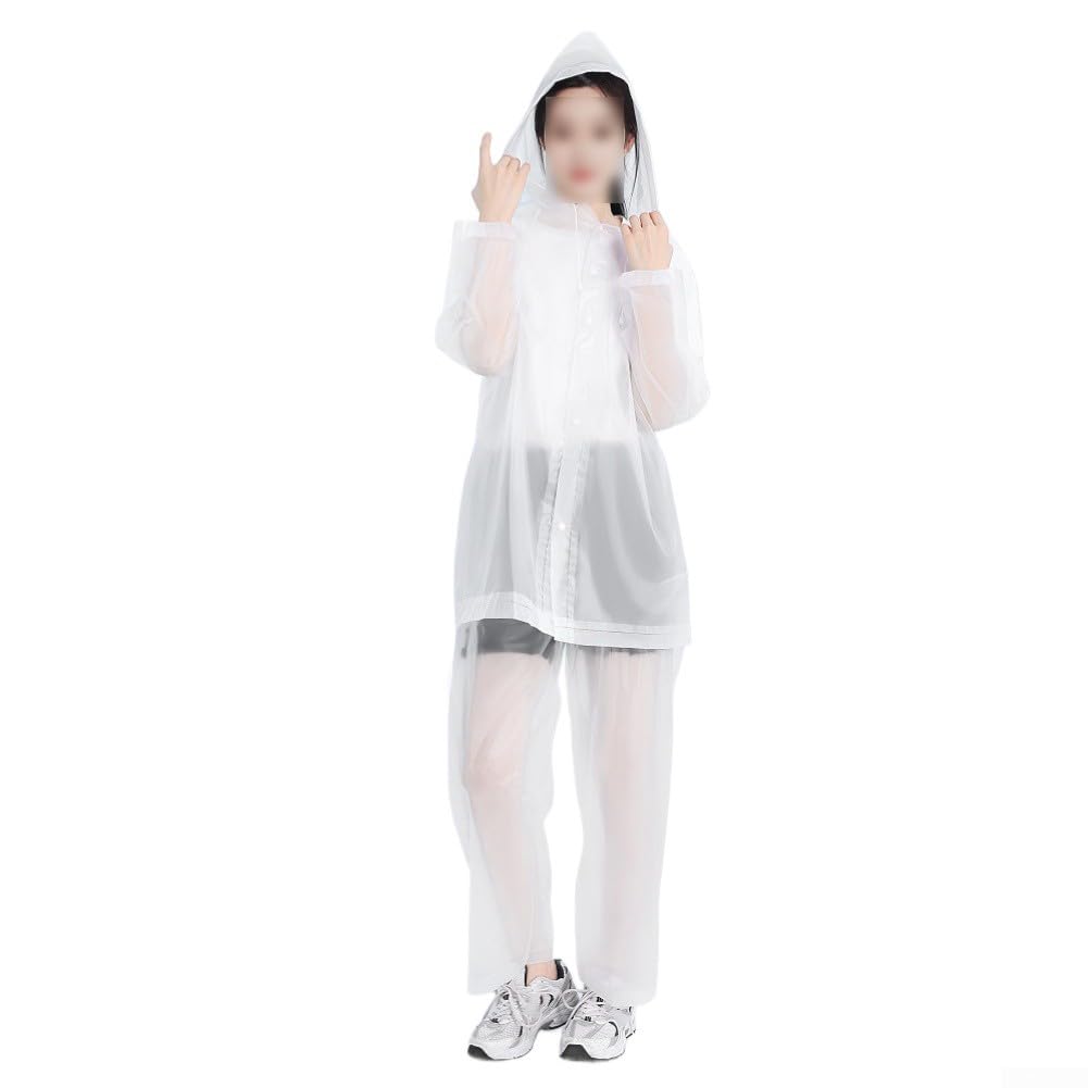 GLOBALHUT Combinaison de pluie en EVA pour adulte, imperméable, légère, avec coutures renforcées, pour cyclisme, moto, extérieur