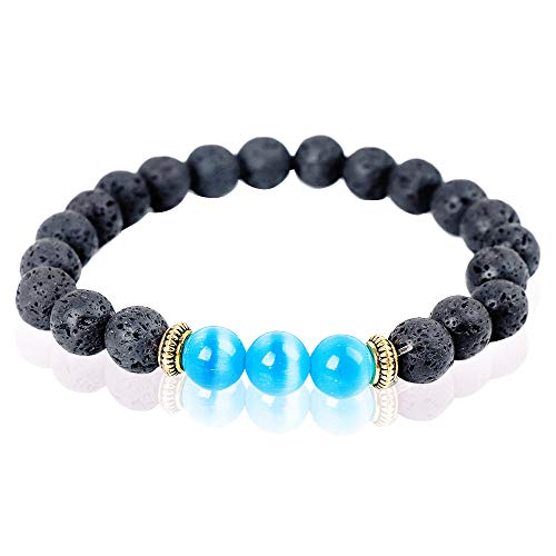 Preisvergleich Produktbild Stein Armband,Einstellbare Stein Perlen Armband Charm Unisex Elastische Armband Modeschmuck Frauen Manpersonalized Kleidung Accessoires, Teilnahme An Parteien, Die Familie Und Freunde Das Beste Gesche