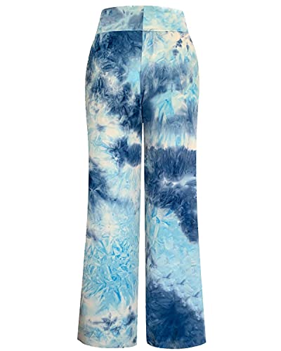 Image of NEWCOSPLAY Women's Comfy Pajama Pants Casual Drawstring Palazzo Lounge Wide Leg Pants