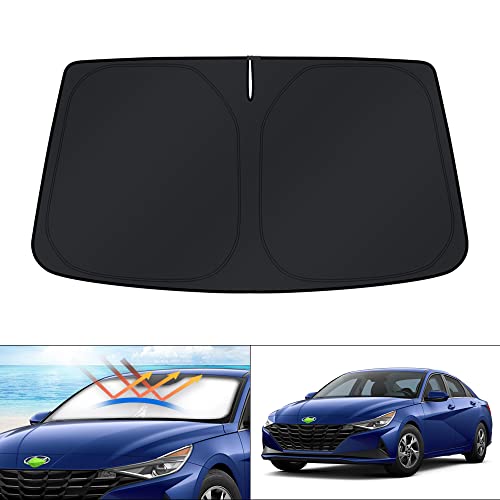 Image of KUST Windshield Sun Shade for 2021-2024 2025 2026 Hyundai Elantra Accessories Sunshade Window Sun Visor Protector Foldable Blocks UV Rays Keep Your Car Cooler
