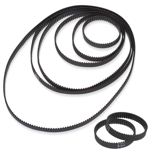 8 Stück 3D Drucker Zahnriemen 6mm Breite Closed Loop Gummiriemen Geschlossen Riemen 110mm 112mm 122mm 158mm 200mm 280mm 300mm 400mm Breite 6mm Riemen für 3D-Drucker
