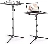 TRIPODSY Projector Tripod Stand with Adjustable Height, Standing Laptop Floor Riser, Portable Multifunctional Space Saver Desk for DJ, Outdoor Mobile Workstation for Studio, Home, Office…