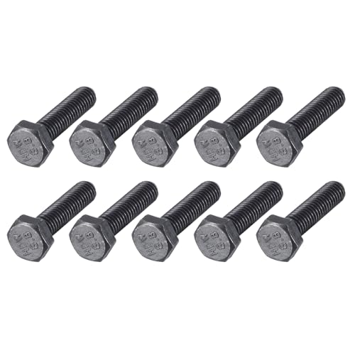 Image of METALLIXITY Hex Bolts (M6-1x25mm) 25Pcs, 8.8 Grade Carbon Steel Fully Threaded Black Oxide, Coarse Thread UNC Hex Head Screw Bolt - for Furniture Repair