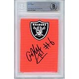 AJ Cole Signed Football Pylon Piece Las Vegas Raiders Beckett Authenticated Autograph and Slabbed NC