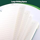 Thboxes A5 Notebook Lined, 300 Pages A5 Notepad Spiral Notebook, 100GSM Thick Paper Hardback Notebook for Women Men Office School, 24 Labels, 15 X 21.5 cm, Dark Green - Image 6