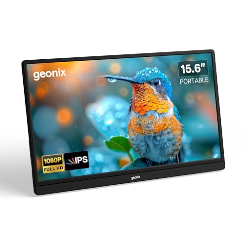 GEONIX 15.6 Inch Full HD, True IPS, Ultra Slim, 100% sRGB, 2 Inbuilt Speakers with Foldable...