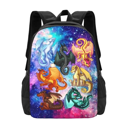 Wings-Of-Fire Dragon Backpack,3d Print Laptop Backpack Lightweight Casual Daypack Bookbag 16.5 In