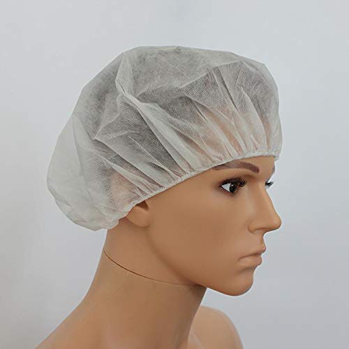 ZMDREAM Disposable Bouffant Cap Hair Net 24 Inch pack of 100 White - Thumbnail 3