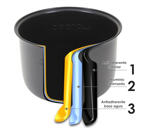 Be Pro Chef Robot Cocina Olla Programable 5L Multifunción 900W Temporizador 24H Recetario...