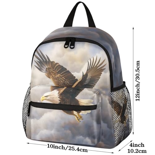 Bird Eagle Sky School Backpacks for Girls Boys Teens, Kindergarten Elementary Kids Toddler Bookbag Mochilas Escolares Para Niñas 12in Preschool Cute Travel Backpack2