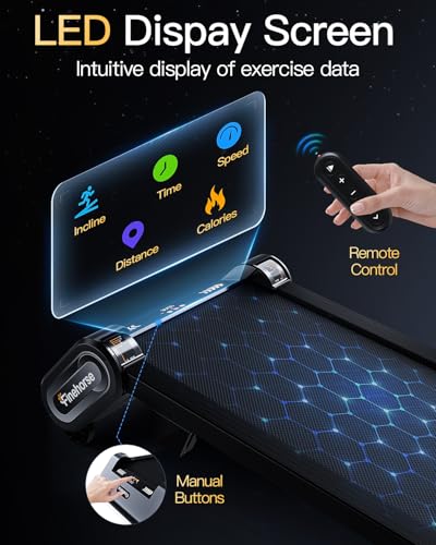 Image of Akluer 13% 6-Level Walking Pad with Auto Incline - Treadmill with Auto Incline and Remote Control, 330Lbs Capacity Portable Under Desk Treadmill for Home Office, LED Display