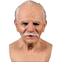 Máscara espeluznante de Halloween, máscara de hombre viejo