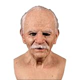 Máscara espeluznante de Halloween, máscara de hombre viejo realista, máscaras de terror novedosas, para Halloween, cosplay, accesorios de fiesta (estilo 3)