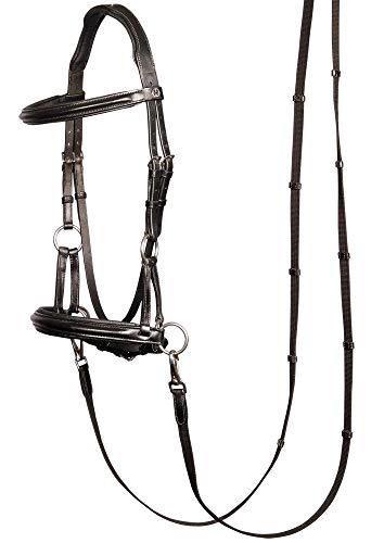 Bridon bitless Harry's Horse pull latéral filet sans mors en cuir cheval