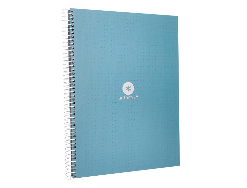 Liderpapel Spiral Notebook A4 Micro ANTARTIK Cover Lined 80H 90 g Ruled Dots 1 Band 4 Drills Sky Blue