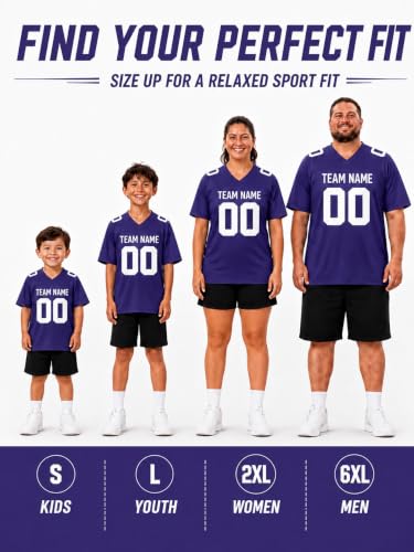 Image of Custom Replica Football Jersey with Name Number Logo