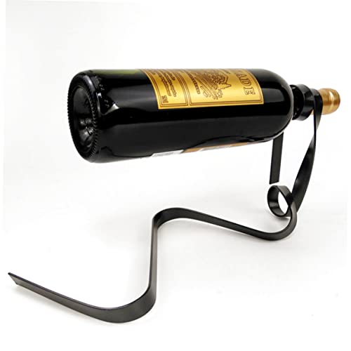 Soporte Flotante para Botella de Vino Hemobllo Negro miniatura 5