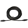 Amazon Basics Toslink Digital Optical Audio Fiber Optic Cable, CL3 Rated, Multi-Channel, for Sound Bar, Audio System, Home Theatre, Gold-Plated Connectors, 15 Foot, Black