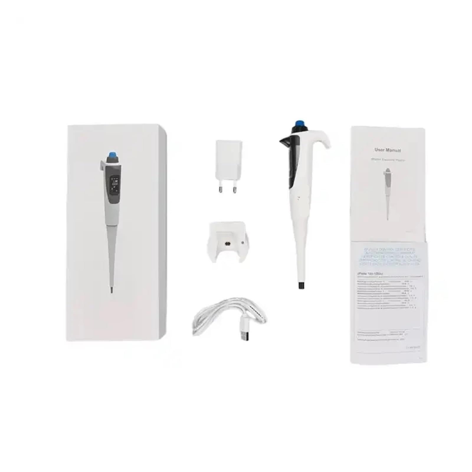 Pipeta eléctrica de laboratorio de alta precisión, micro pipeta digital ajustable automática electrónica, 0.1-2.5ul