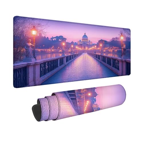 Tapis de souris XXL 1500x800 imperméable avec bords cousus