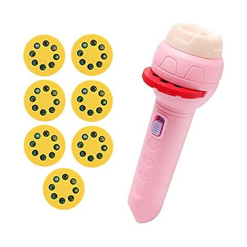 Kids Toys Torch Projector Projection Lighting Story Torches Light Toy,Slide Projector Torch,56 Different Images Flashlight Educational Lamp For Children,Boy Girl Learning Bedtime Torches Projection Cover