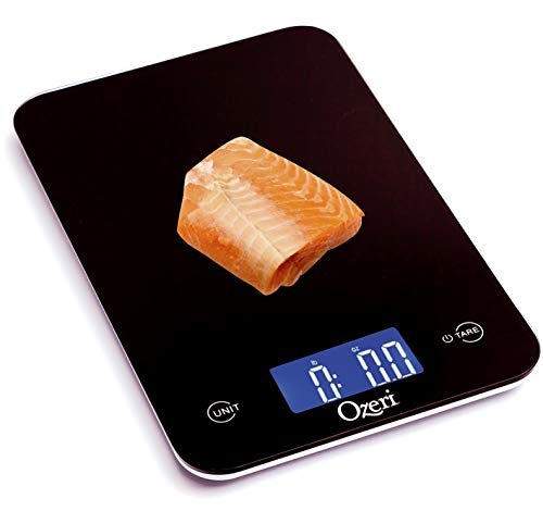 Ozeri Touch Professional Digital Kitchen Scale (12 Lbs Edition), Tempered Glass In Elegant Black #TOP5