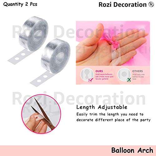 Image of Rozi Decoration Plastic Balloon Accessories Tool Kits For Balloon Garland Making Chain Arch Strip - (Transparent, 500 x 1.5 x 0.08cm) Pack of 2 Piece