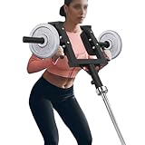 panfudongk Landmine - Prensa de hombro con mancuernas para entrenamiento de gimnasio y entrenamiento en casa, con dos mangas de 50 mm, almohadillas de hombro de 60 mm de grosor