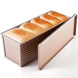 KITESSENSU Toastbrot Backform mit Deckel, 2lb (900g) Antihaft-Backform