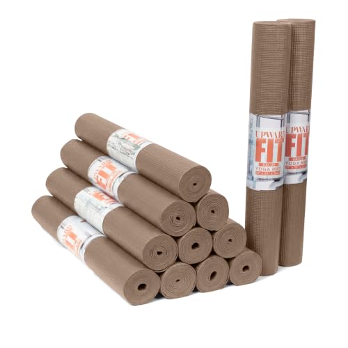 Image of Value 3mm Bulk Yoga Mats, 12 or 16 Pack, 68x24in | Bulk Non Slip Exercise Mats for Workout, Stretching, Fitness - Wholesale Non Toxic Gym Mats for Home, Schools and Studios