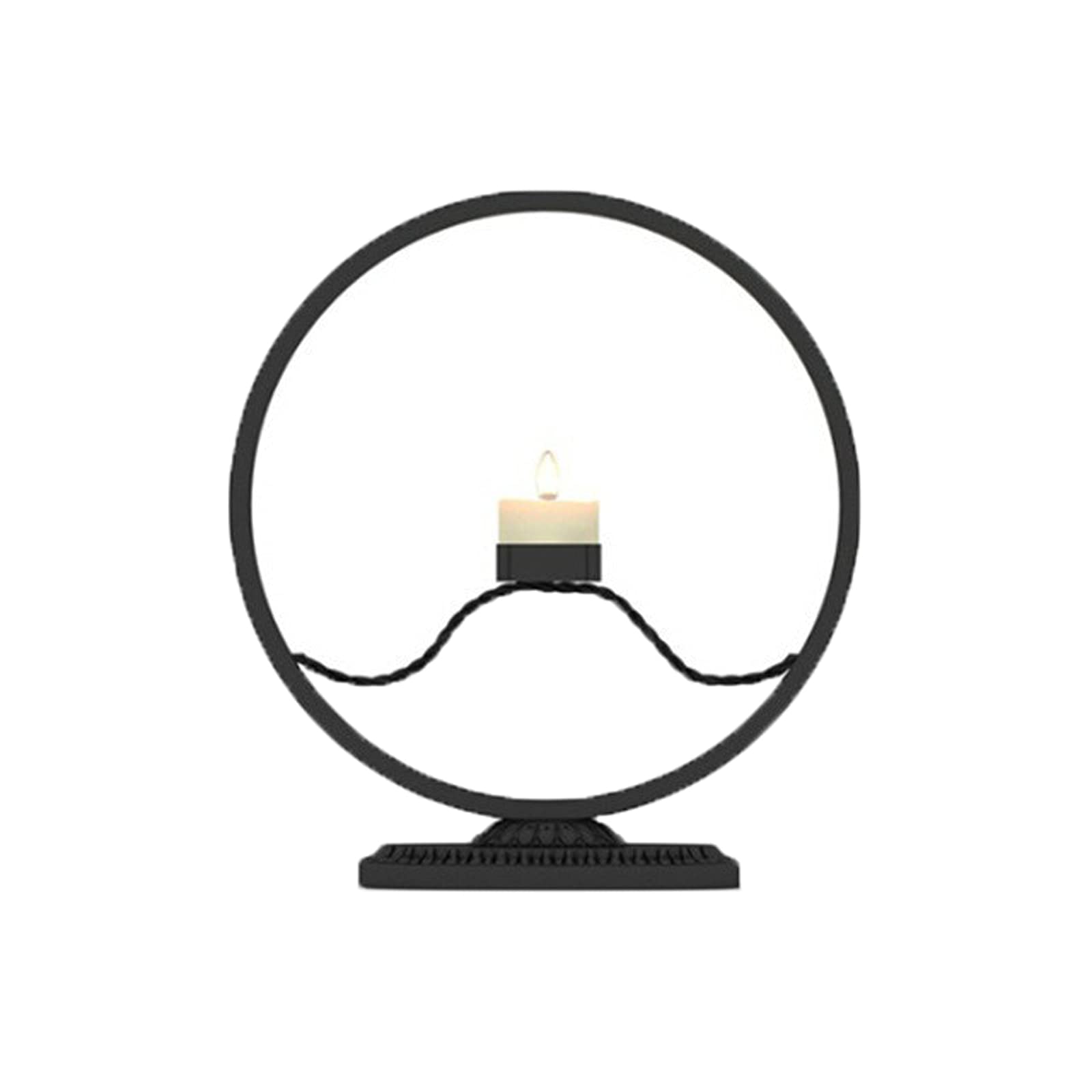 Sbjklyrn One Color Candleholder, Candle Holder Nordic Style Metal Wall Geometric Round Wall Mounted Crafts Wedding Table Home Decor