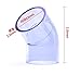 90 Degree Elbow,Tube Elbow Converter,2pcs Blue PVC Transparent 90/45 Degree Elbow Connector Inner Dia 16~160mm UPVC Fittings for Fish Tank Water Pipe DIY PVC Joint(45 Degree,Inner Dia 63mm)