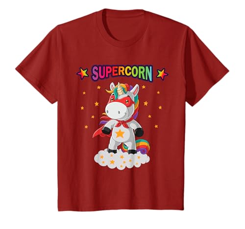 Einhorn Superheld Supercorn Held Jungen Mädchen Geschenk T-Shirt
