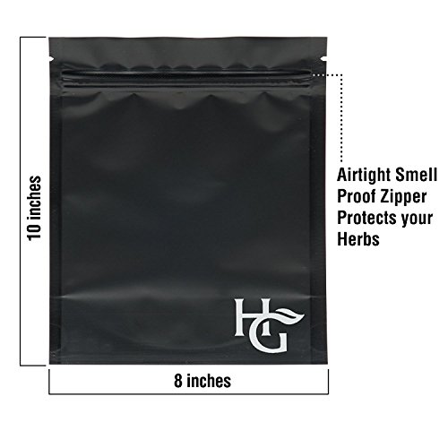 Herb Guard Premium Smell Proof Bags By (8 X 10 Inches) Airtight Seal Keeps Herbs Fresh For Months (Pack Of 15) #TOP1