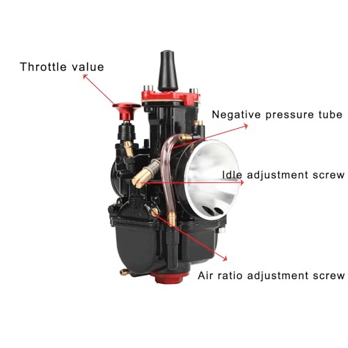 Image of PWK Carburetor 21mm Racing Carb for 50cc to 100cc 2T 4T Engine Dirt Bike Motorcycle ATV Scooter with Intake Manifold, Carb Jets, Oil filter