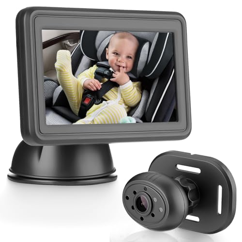 Baby Car Mirror with 4.3'' HD Night Vision Function Display, Safe...