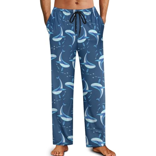 Men's Pajama Bottoms, Pajama Pants Mens Soft lounge sleep pants with Pockets Drawstring