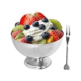 Large Gamme D'applications : les bols en acier inoxydable sont parfaits pour servir une variété de délicieux desserts, tels que des glaces, des sorbets, du pudding, de la mousse et même de la salade. Les bols à dessert peuvent être utilisés dans les magasins de fête, les pâtisseries, les maisons, les hôtels, les restaurants, les fêtes ou autres rassemblements sociaux.