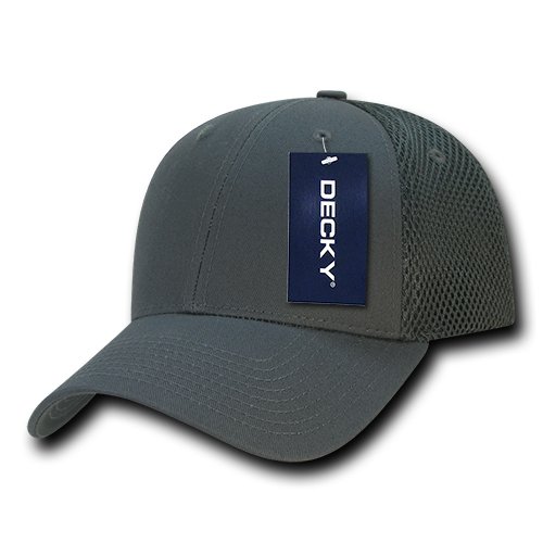 DECKY204-CHACHA Low Crown Air Mesh Baseball Cap, Cha/Charcoal/Charcoal