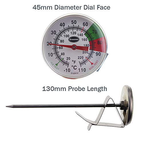 Frothy Milk Thermometer For Steaming Milk With 125 Mm Stainless Steel Probe And Clip Barista Coffee Great For Frothing Milk #TOP3