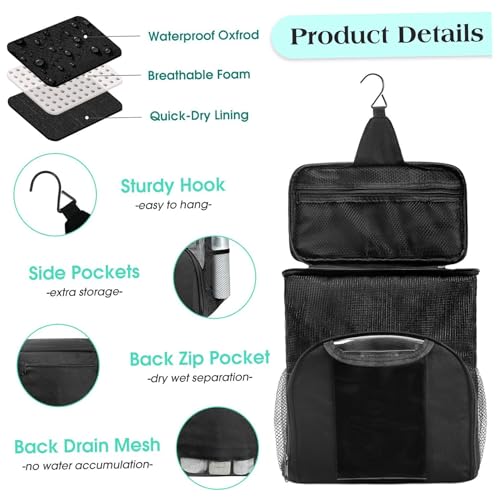 Sac de douche en maille à grande capacité et séchage rapide - 7