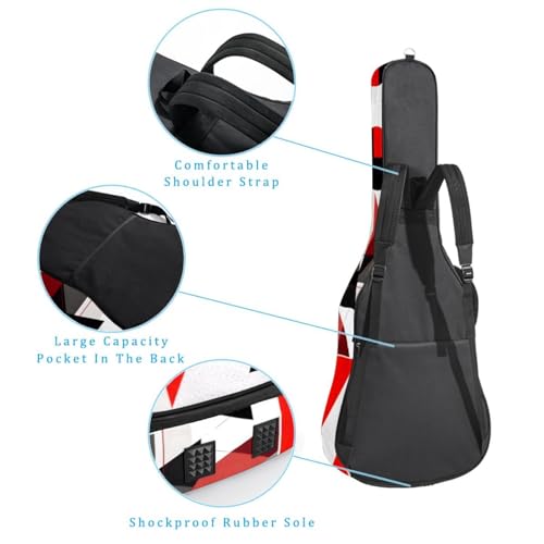 Housse guitare acoustique 101.6 cm imperméable à poches multiples - 3