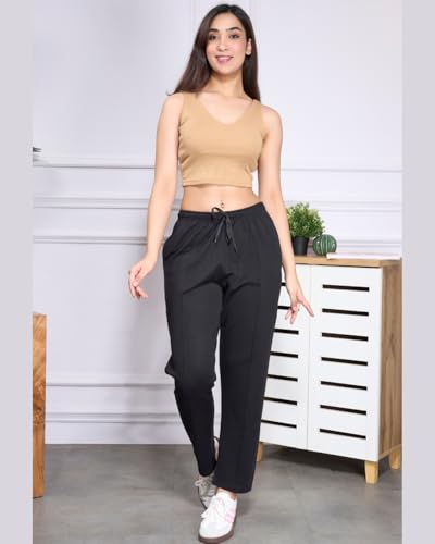 Image of CUPID Woman Plus Size Easy Cotton Track Pants, Comfortable Lower, Trouser, Joggers, Lounge Wear, Night n Daily Wear, Pajama, Travel Pant